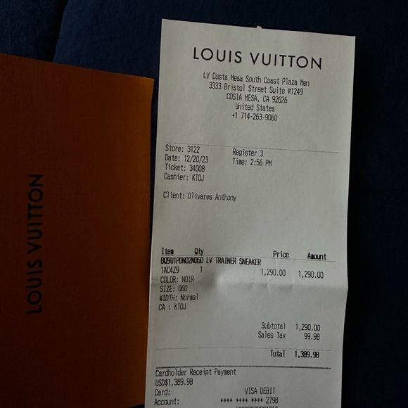 Louis Vuitton Trainer ‘Black Monogram Denim’ authentic - Picture 6 of 8